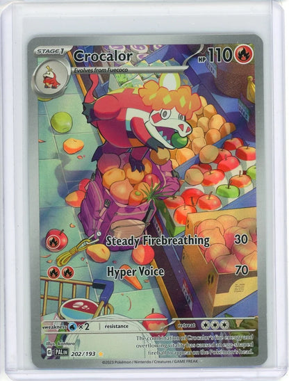Crocalor Pokémon Paldea Evolved Illustration Rare #202/193