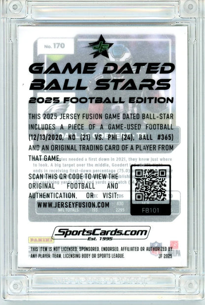 Dallas Goedert Jersey Fusion Game Dated Ball /50 Donruss Press Proof Gold