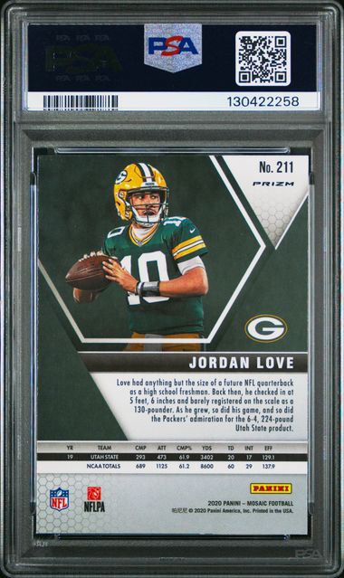 Jordan Love 2020 Panini Mosaic Genesis RC PSA 10