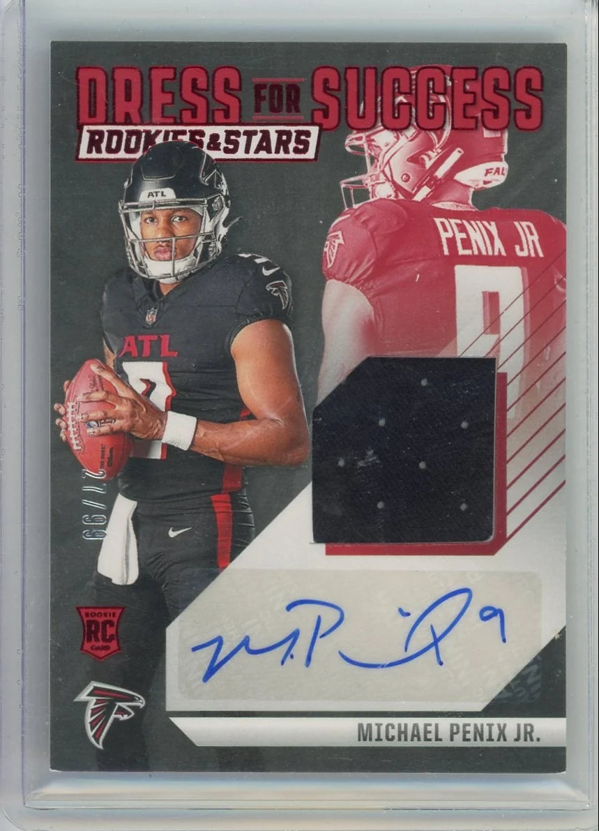 Michael Penix Jr. 2024 Panini Rookies and Stars Dress For Success RPA #'d 27/99