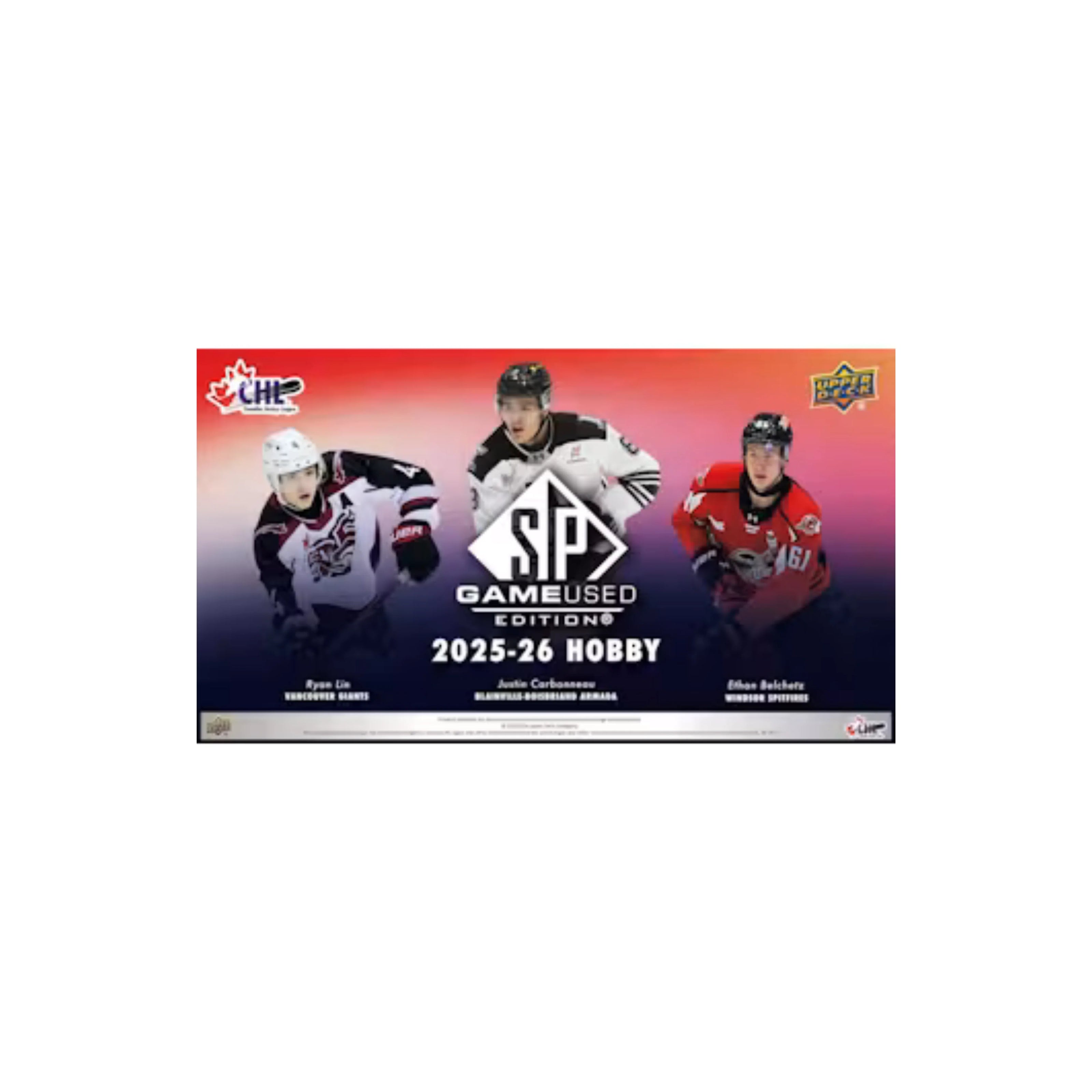 2025-26 Upper Deck CHL SP Game Used Hobby Box (Contact us to order)