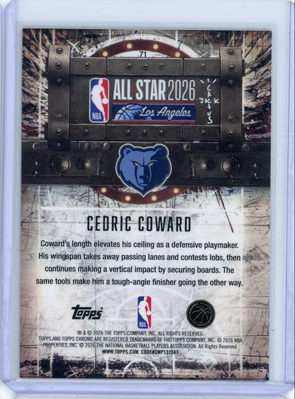 Cedric Coward 2025-26 Topps Chrome Cactus Jack ASG laser ref. rc #'d 20/25