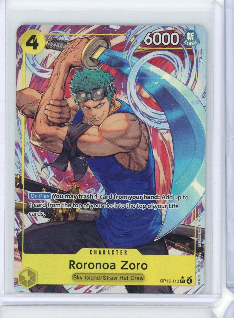 Roronoa Zoro One Piece Adventure on Kami's Island Super Rare Alt. Art #OP15-113
