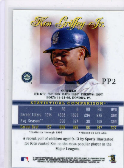 Ken Griffey Jr. 1998 Topps Gold Label Refractor