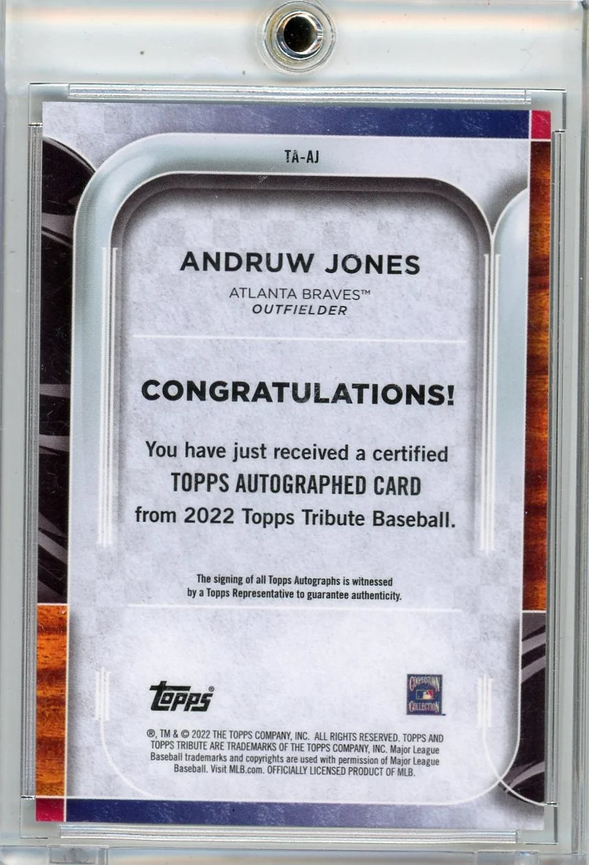 Andruw Jones 2022 Topps Tribute Autograph #'d 40/50