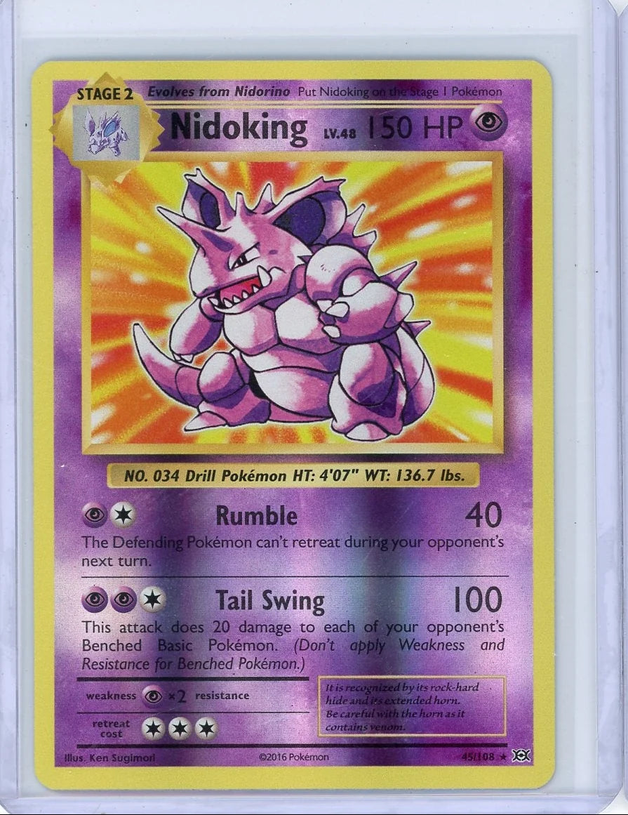 Nidoking Pokémon Evolutions Holo Rare #45/108