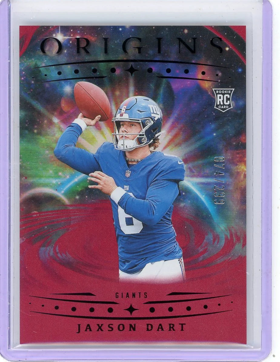 Jaxson Dart 2025 Panini Origins Red RC #'d 074/299