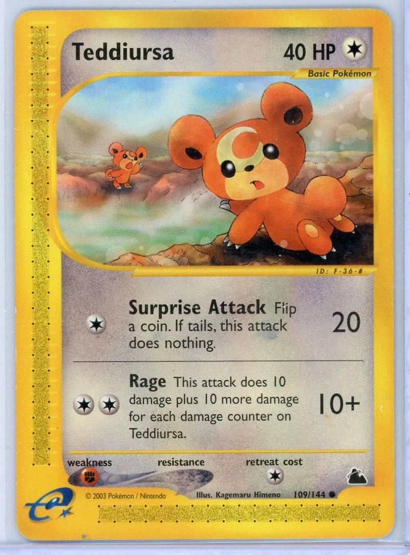Teddiursa Pokemon Skyridge #109/144