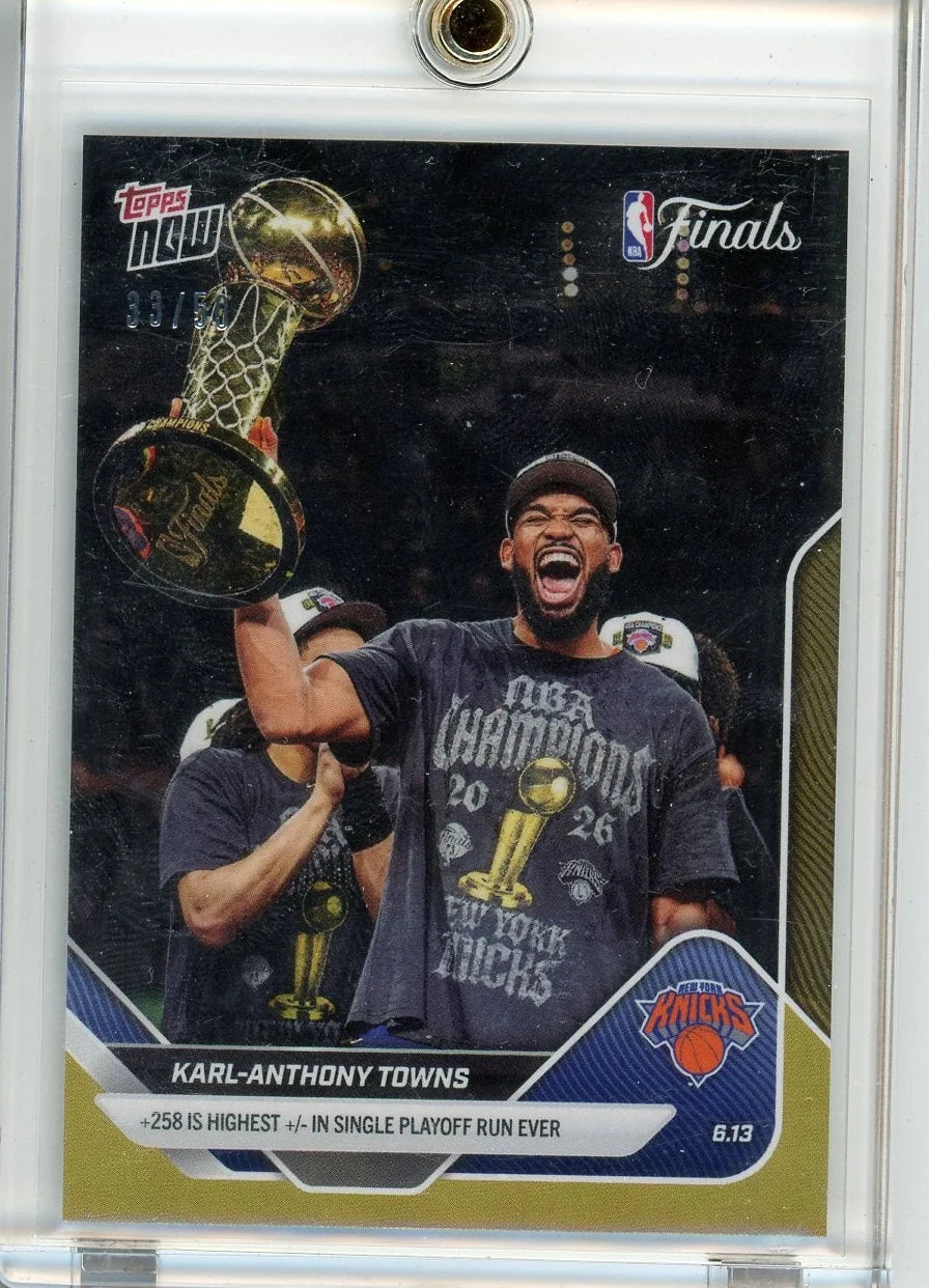 Karl-Anthony Towns 2026 Topps Now Finals #'d 33/50 #342
