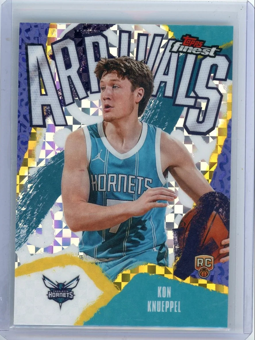 Kon Knueppel 2025 Topps Finest Arrivals X-Fractor RC
