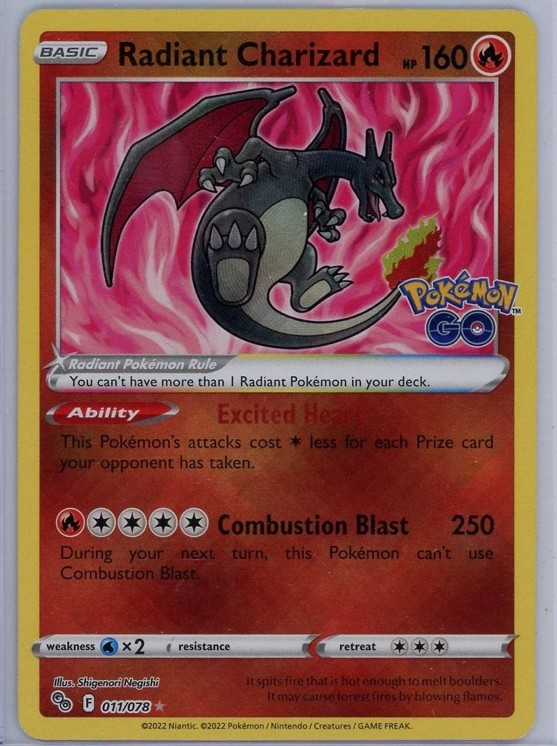 Radiant Charizard 2023 Pokemon Go #011/078