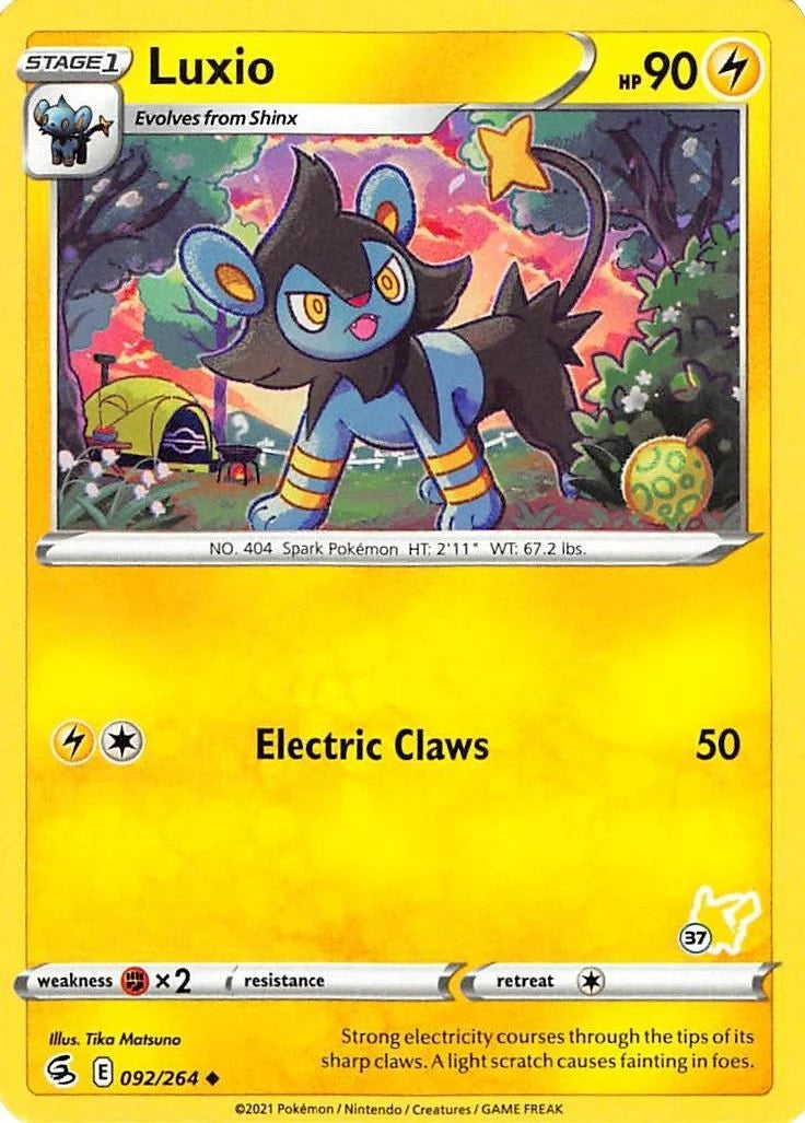 Luxio - 092/264 (#37 Pikachu Stamped) (092/264) (Battle Academy 2022) (BA22)