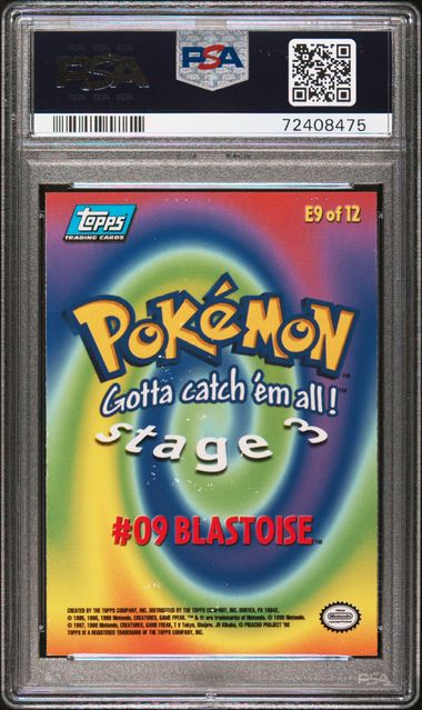 Blastoise 1999 Topps Pokémon Movie Edition #E9 PSA 8