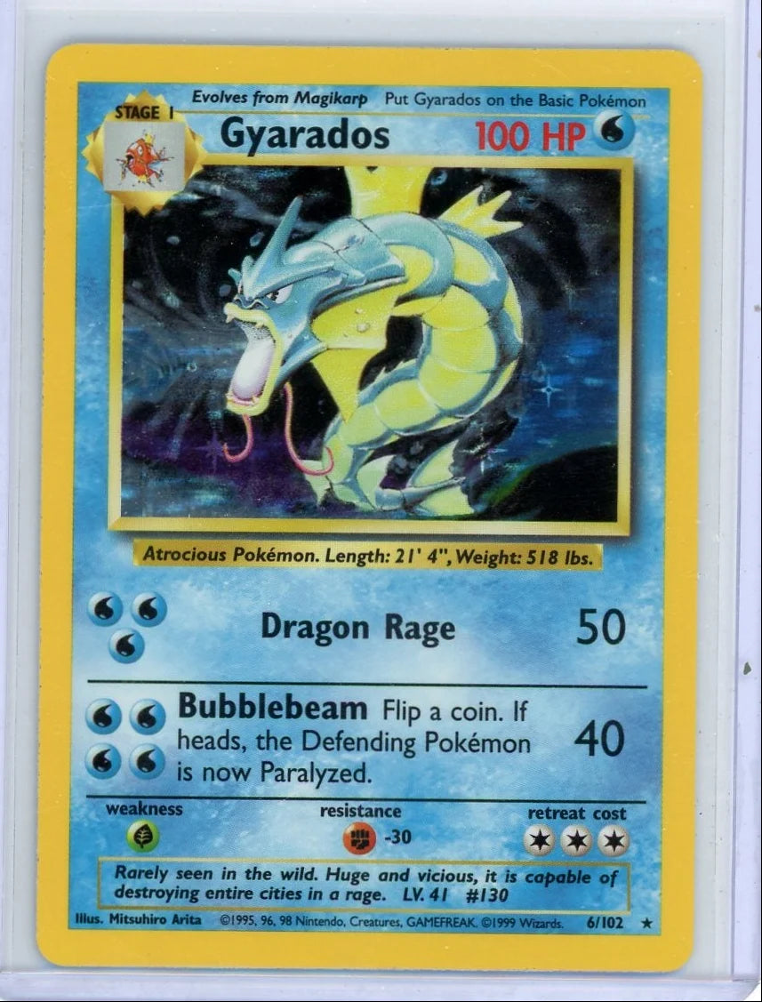 Gyarados Pokémon Base Set Holo #6/102