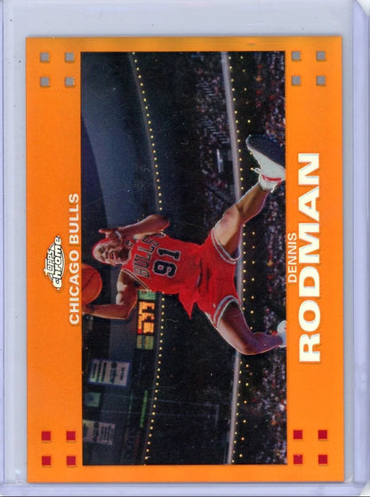 Dennis Rodman 2007-08 Topps Chrome orange refractor #'d 007/199