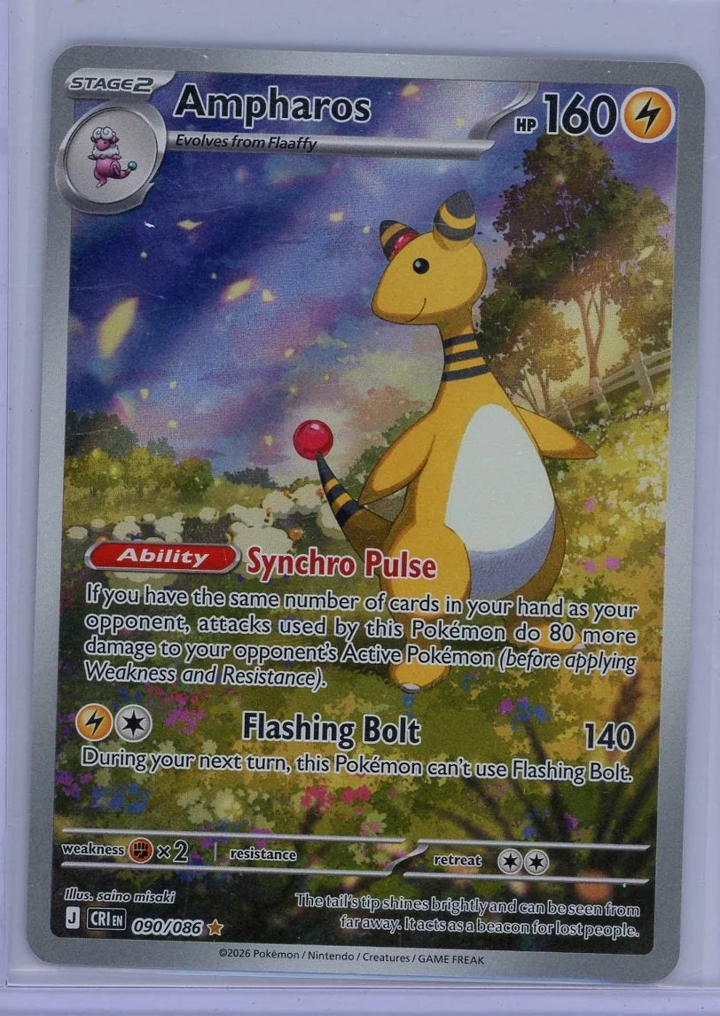 Ampharos Pokémon Chaos Rising Illustration Rare #090/086