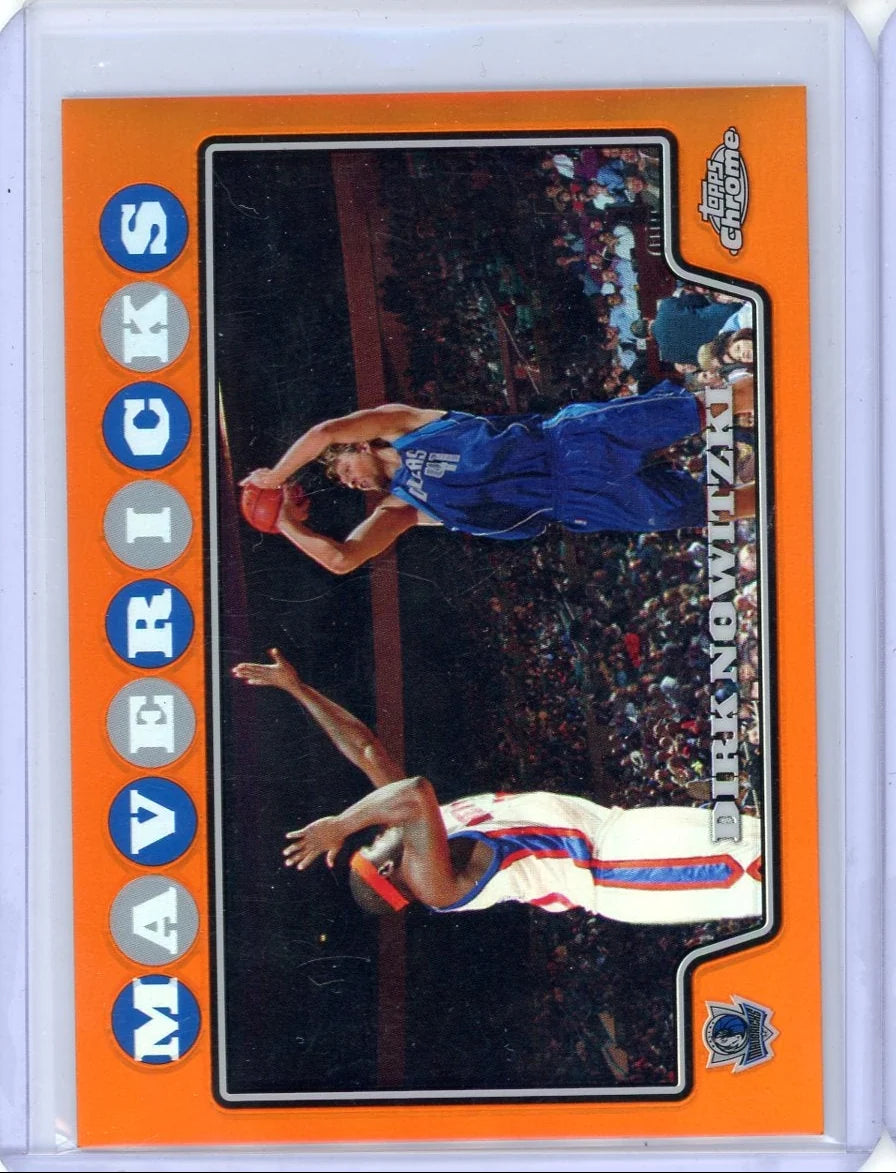 Dirk Nowitzki 2008-09 Topps Chrome orange refractor #'d 359/499