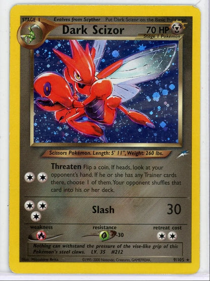 Dark Scizor Pokémon Neo Destiny Holo Rare #9/105