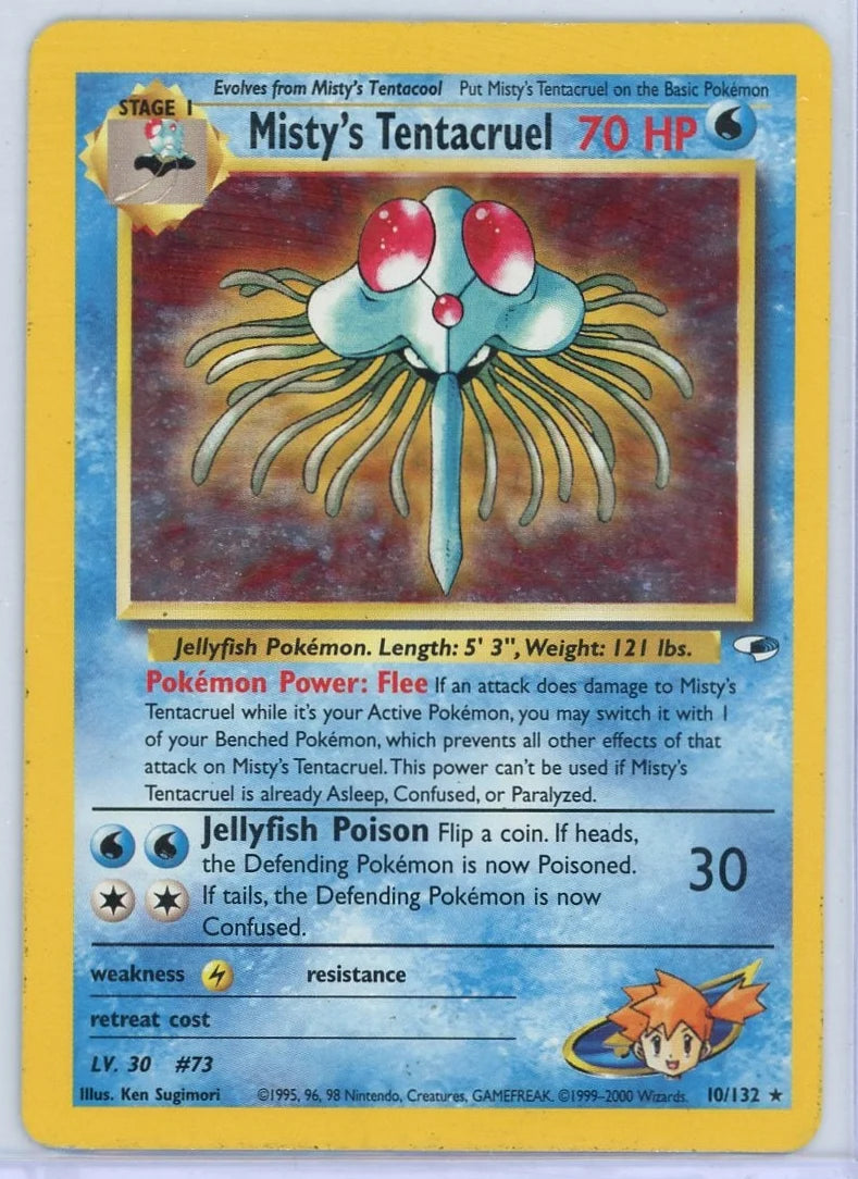 Misty's Tentacruel 2000 Pokemon Gym Heroes holo #10/132 HP