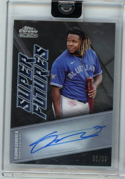 Vladimir Guerrero Jr. 2021 Topps Chrome Black Super Futures Auto #'d 58/99