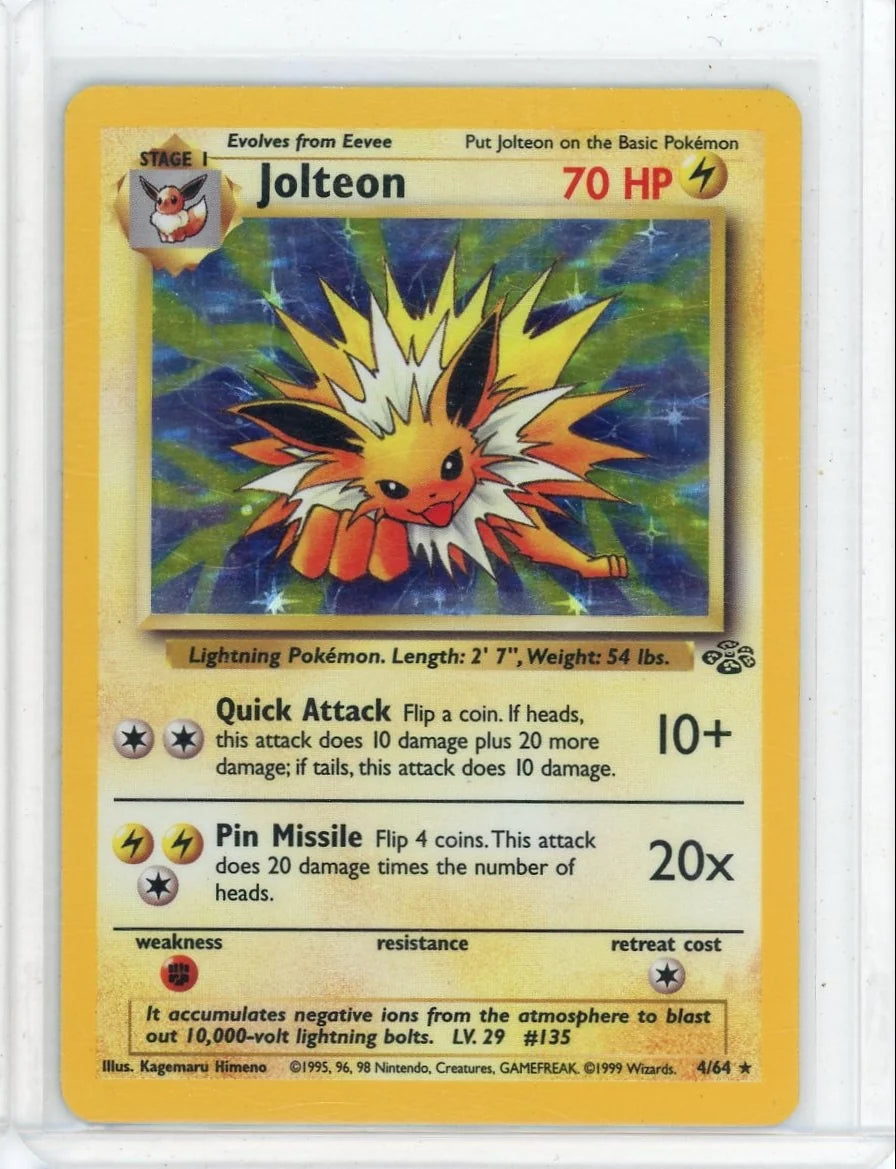 Jolteon 1999 Pokemon Jungle holo #4/64 MP