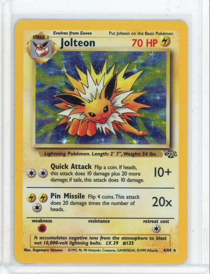 Jolteon 1999 Pokemon Jungle holo #4/64 MP