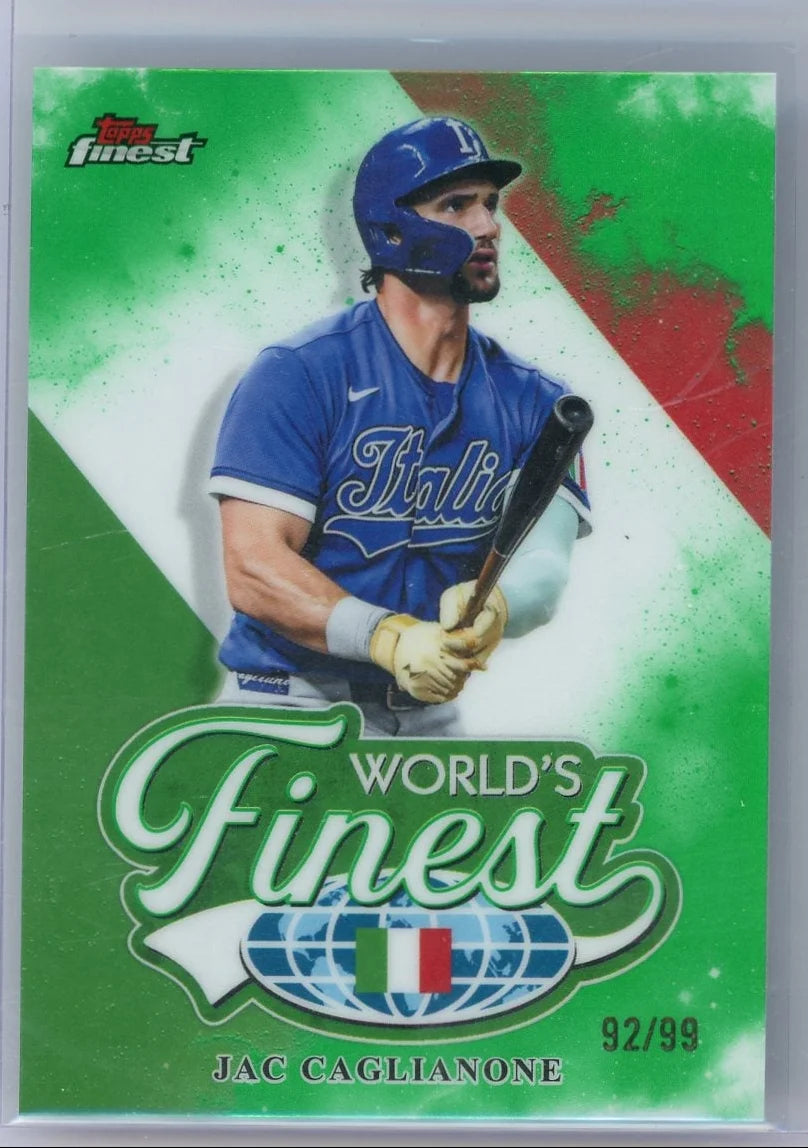 Jac Caglianone 2026 Topps Finest Baseball World's Finest Green #'d 92/99