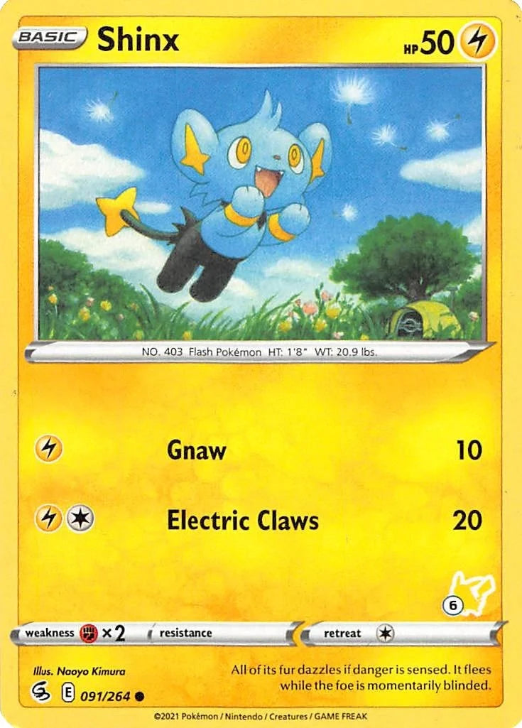 Shinx - 091/264 (#6 Pikachu Stamped) (091/264) (Battle Academy 2022) (BA22)