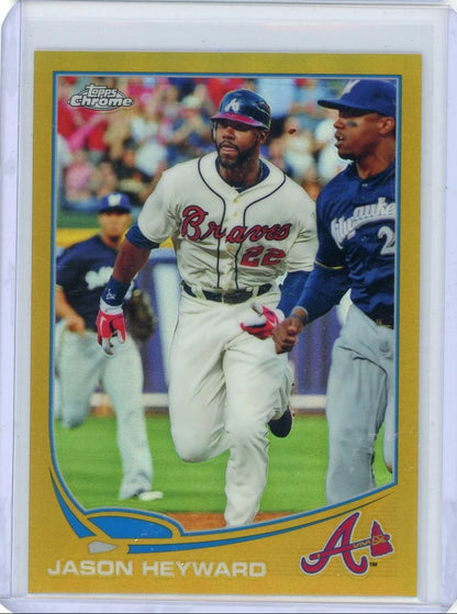 Jason Heyward 2013 Topps Chrome Gold Refractor #'d 06/50