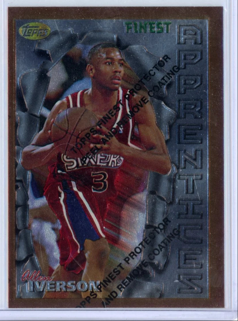 Allen Iverson 1996 Topps Finest Apprentices #69 (has protective coating)