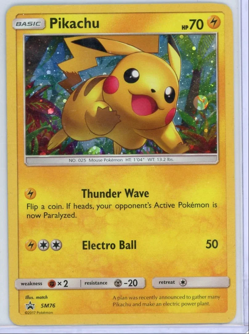 Pikachu 2017 Pokemon Black Star Promo #SM76