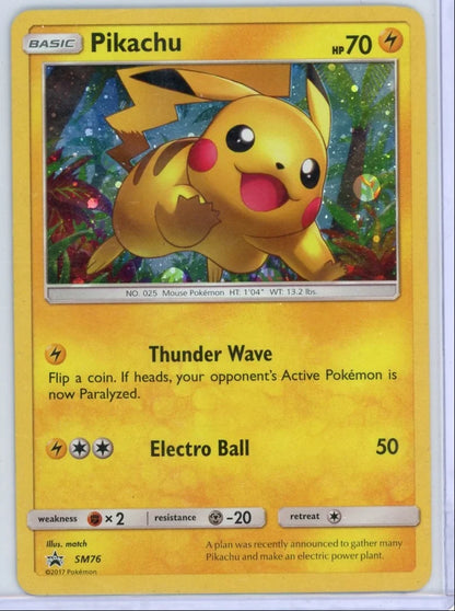 Pikachu 2017 Pokemon Black Star Promo #SM76