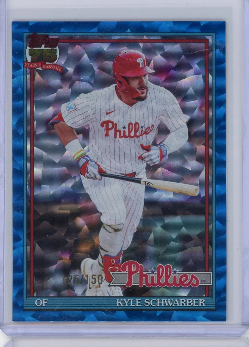 Kyle Schwarber 2026 Topps '91 blue foil #'d 125/150