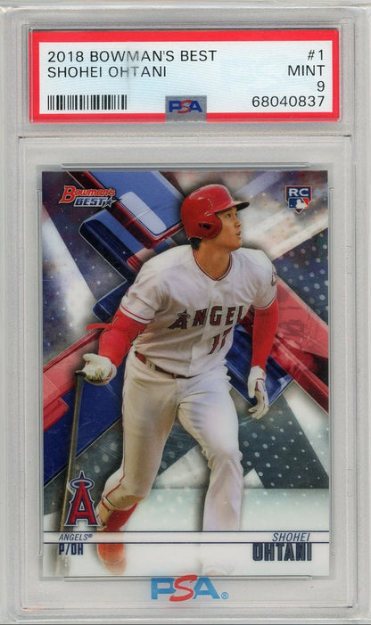 Shohei Ohtani 2018 Bowman's Best RC #1 PSA 9