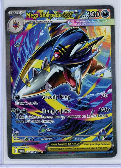 Mega Sharpedo ex Pokémon Mega Evolution Special Illustration Rare #127/094