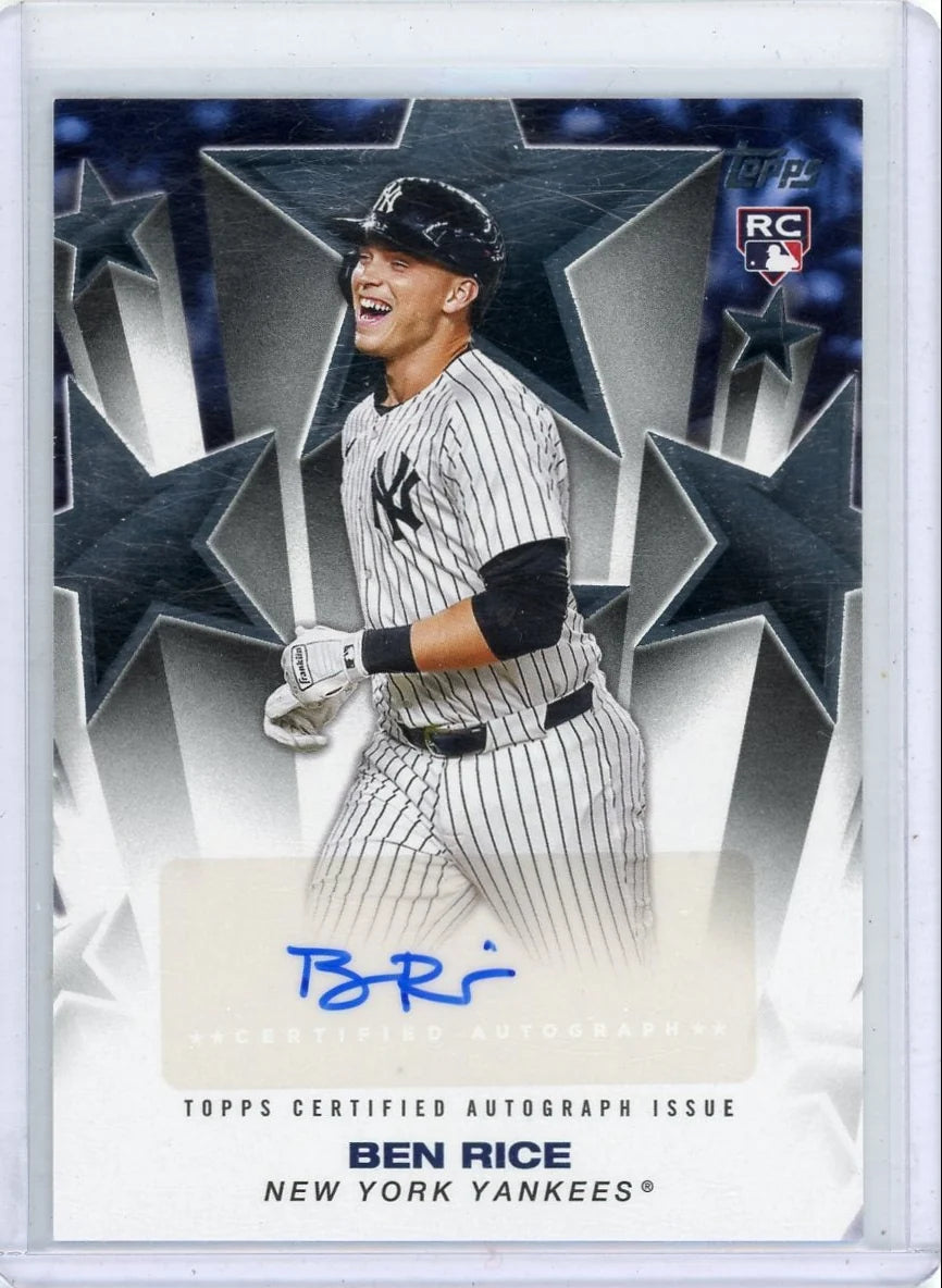 Ben Rice 2025 Topps Baseball Stars Autograph Rookie Card