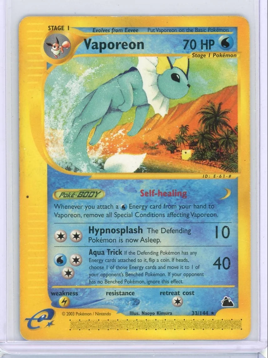 Vaporeon Pokémon Skyridge Non-Holo #33/144 (DMG)