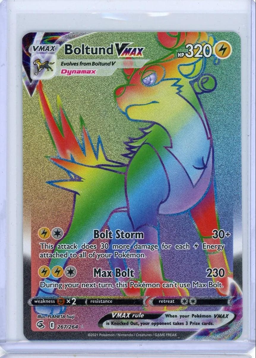 Boltund VMAX 2021 Pokemon Fusion Strike Secret rare #267/264