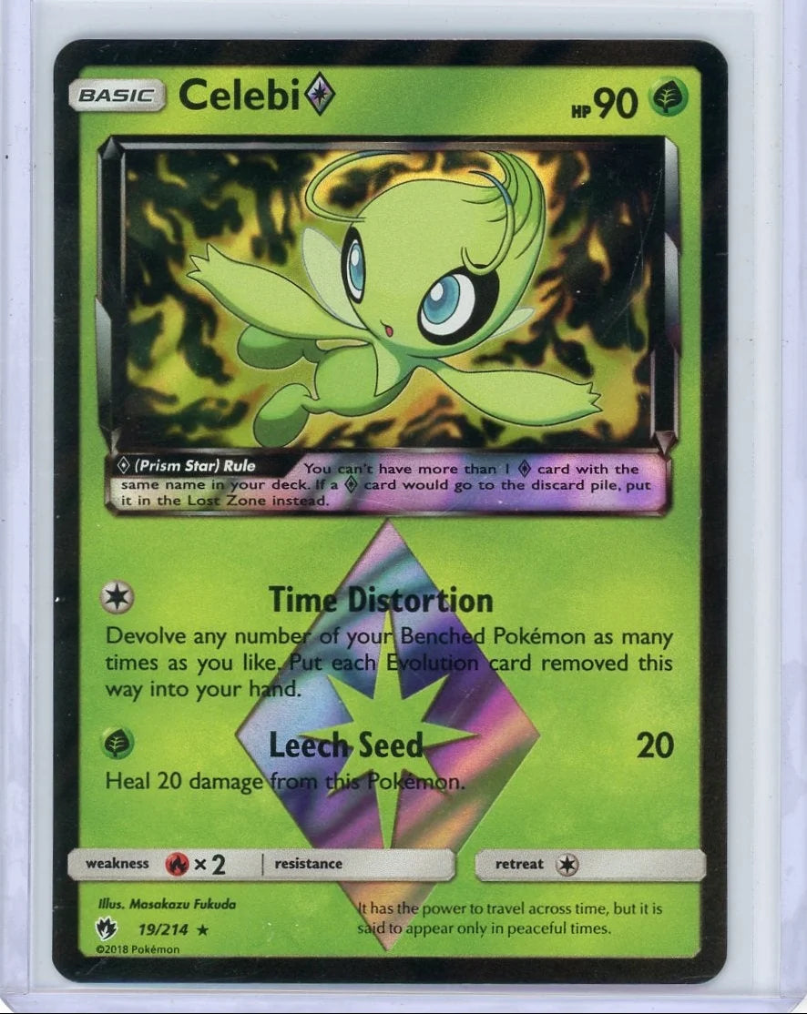 Celebi Prism Star Pokémon Lost Thunder Prism Rare #19/214