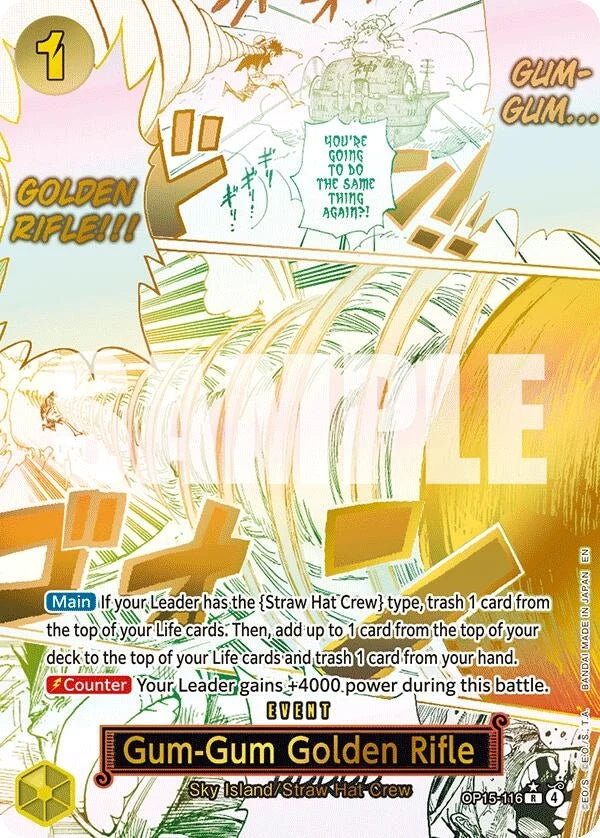 Gum-Gum Golden Rifle (Alternate Art) (OP15-116) (Adventure on Kami's Island) (OP15-EB04)