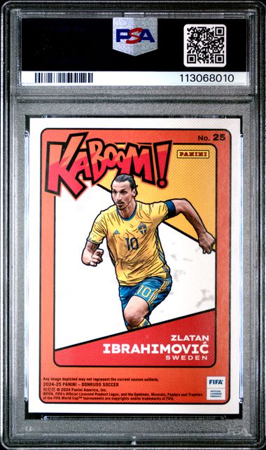 Zlatan Ibrahimovic 2024-25 Donruss FIFA KABOOM! SSP PSA 9