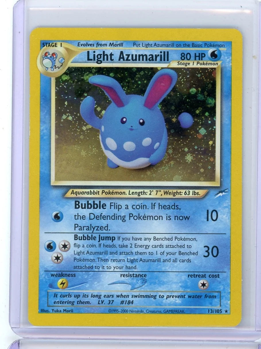 Light Azumarill Pokemon Neo Desinty holo #13/105