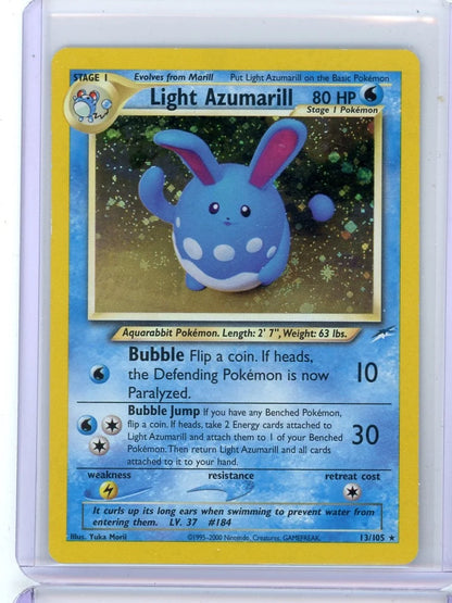 Light Azumarill Pokemon Neo Desinty holo #13/105