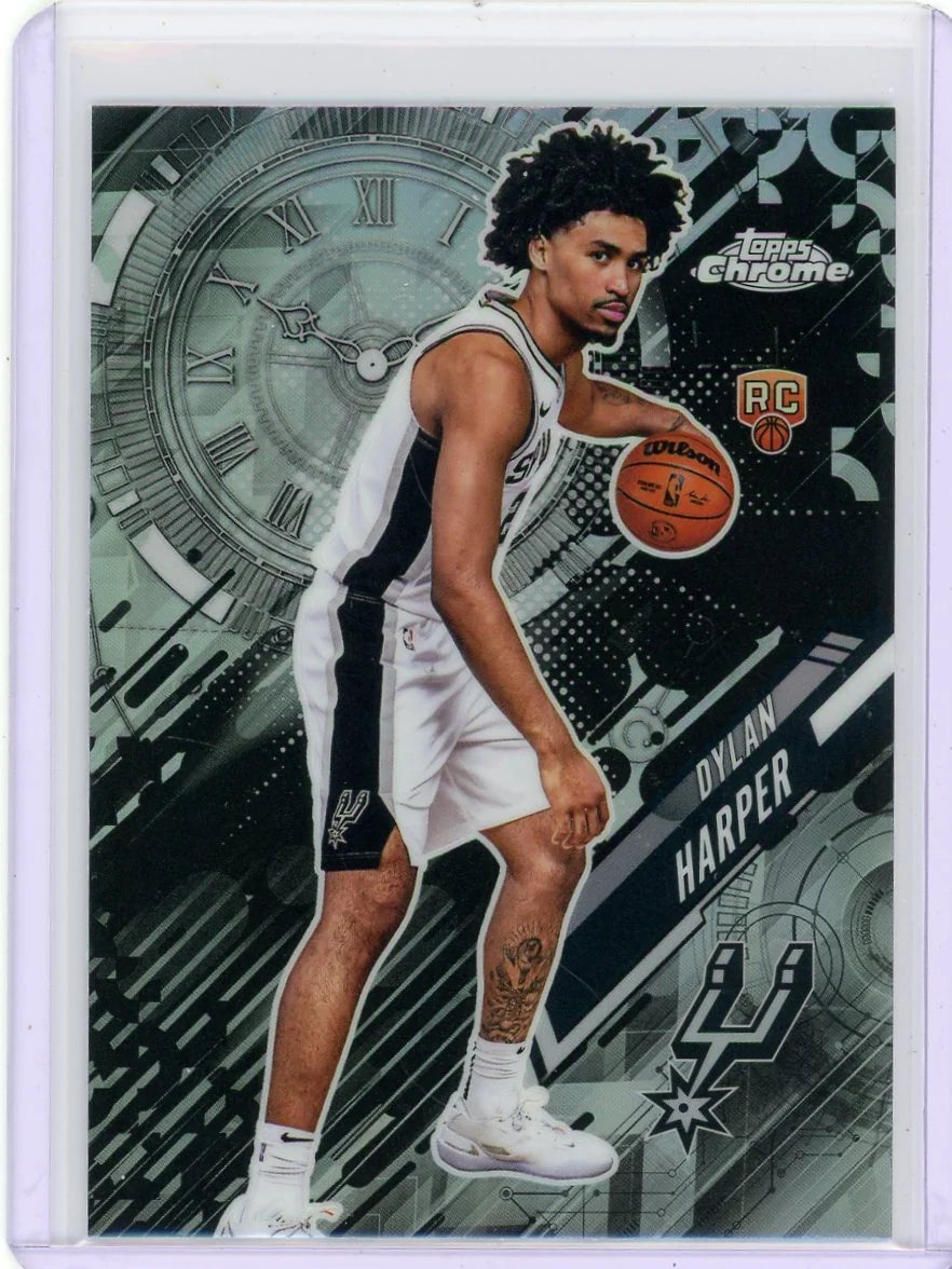 Dylan Harper 2025-26 Topps Chrome Go Time Refractor RC