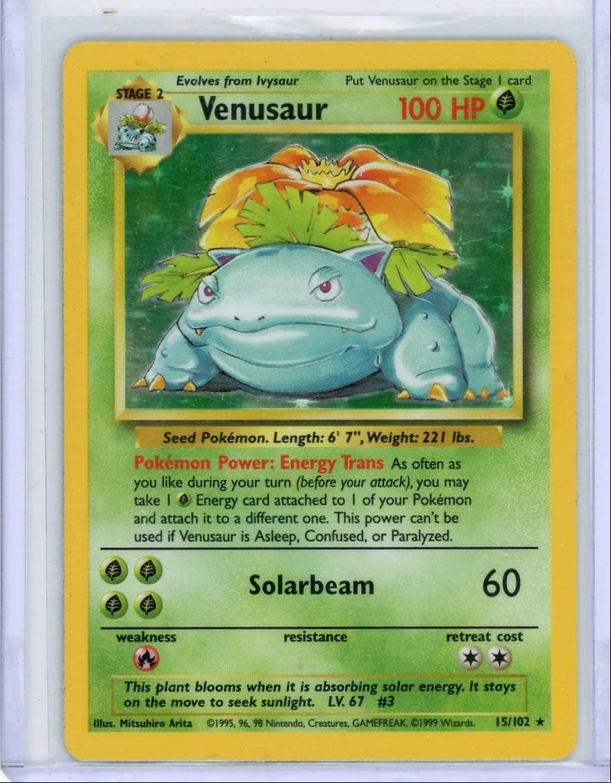 Venusaur Pokémon Base Set Holo #15/102