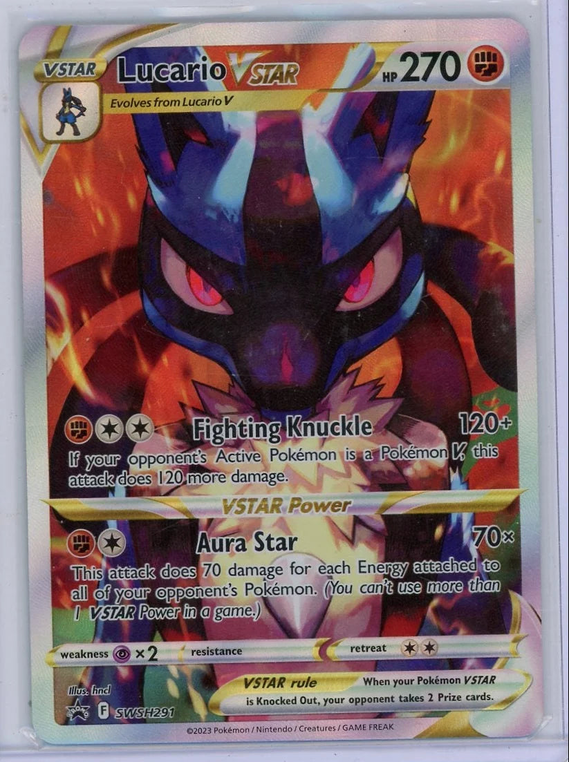Lucario Vstar Pokémon Sword & Shield Black Star Promo #SWSH291