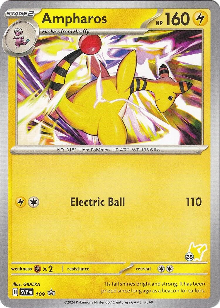 Ampharos - Pikachu 28 (109) (Battle Academy 2024) (BA24)