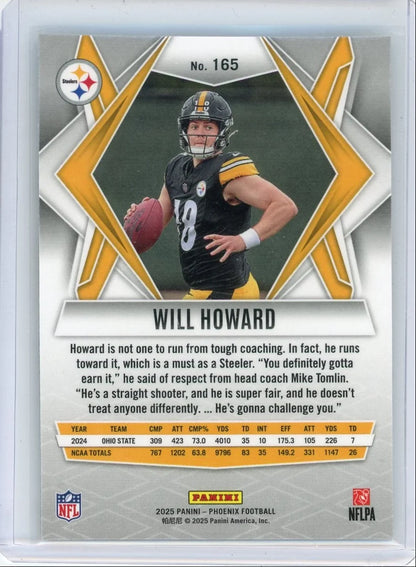 Will Howard 2025 Panini Phoenix White Shimmer Prizm RC