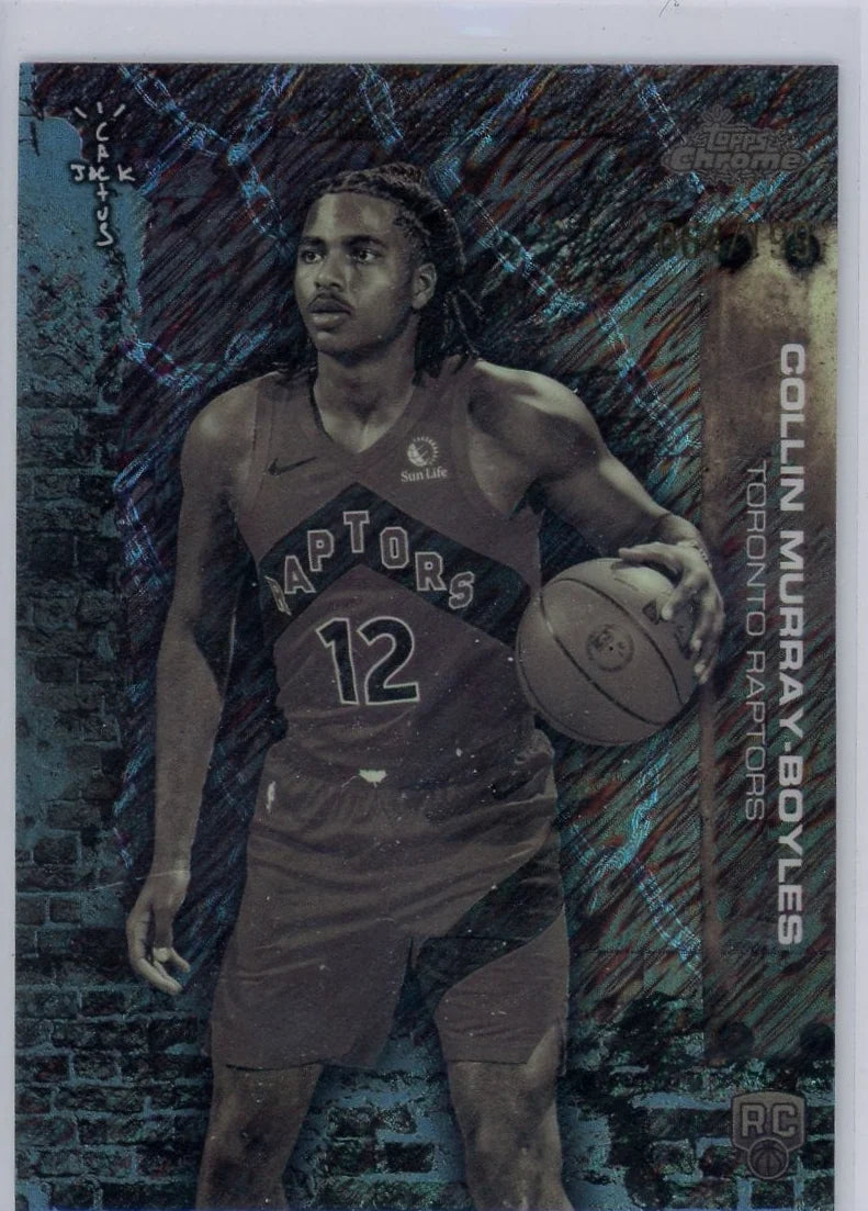 Collin Murray-Boyles 2025-26 Topps Chrome X Cactus Jack Teal Refractor RC #'d 064/199