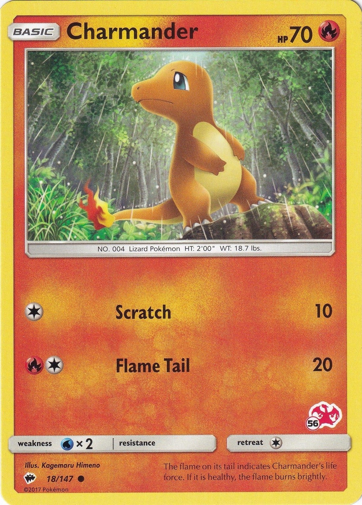 Charmander - 18/147 (#56 Charizard Stamped) (018/147) (Battle Academy) (BTA)